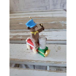 Hallmark bear train ornament 1999 vintage Xmas hol